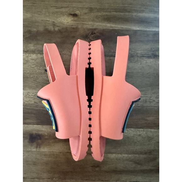 Mini Melissa Mia Fabula Coral Orange Yellow Blue Butterfly Sandals Slingbacks 9 - Picture 3 of 10